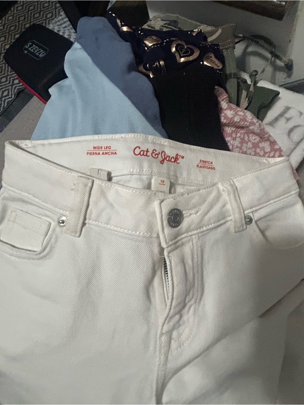 Cat & Jack White Wide-Leg Jeans - Clean Classic